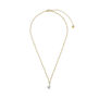 Mixed metal heart charm necklace